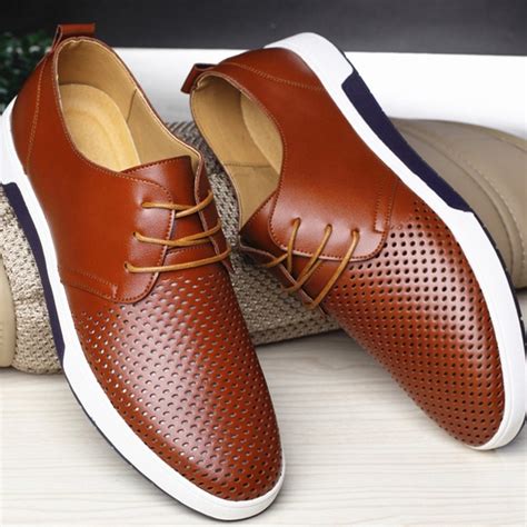 are fake leather shoes breathable|breathable leather shoes for men.